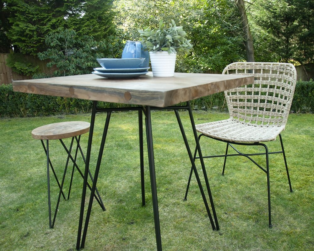 Product photograph of Bibisa Chunky Teak Outdoor Table from Choice Furniture Superstore.
