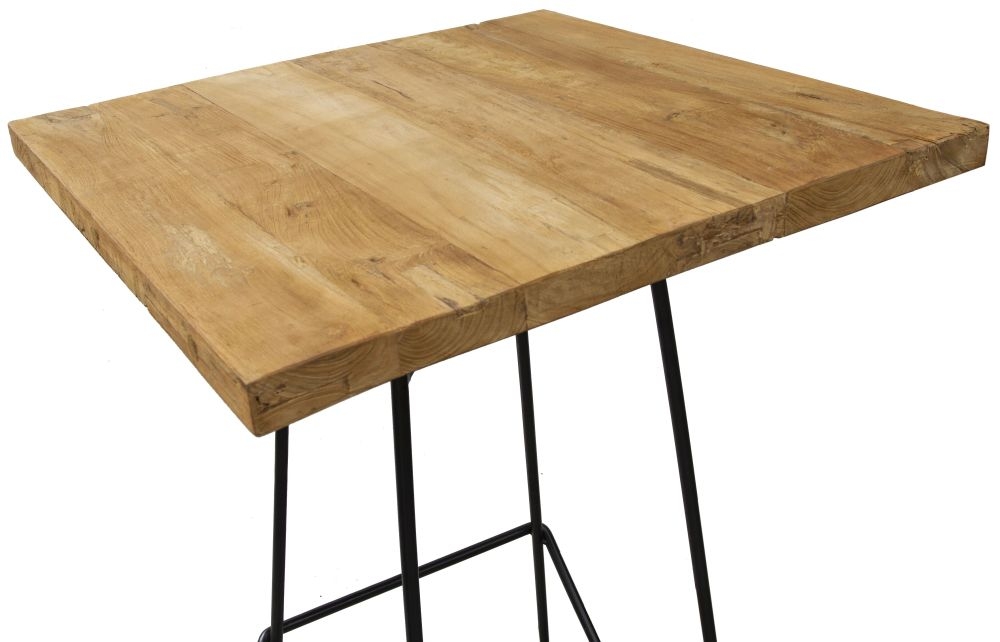 Product photograph of Bibisa Chunky Teak Outdoor Tall Table from Choice Furniture Superstore.