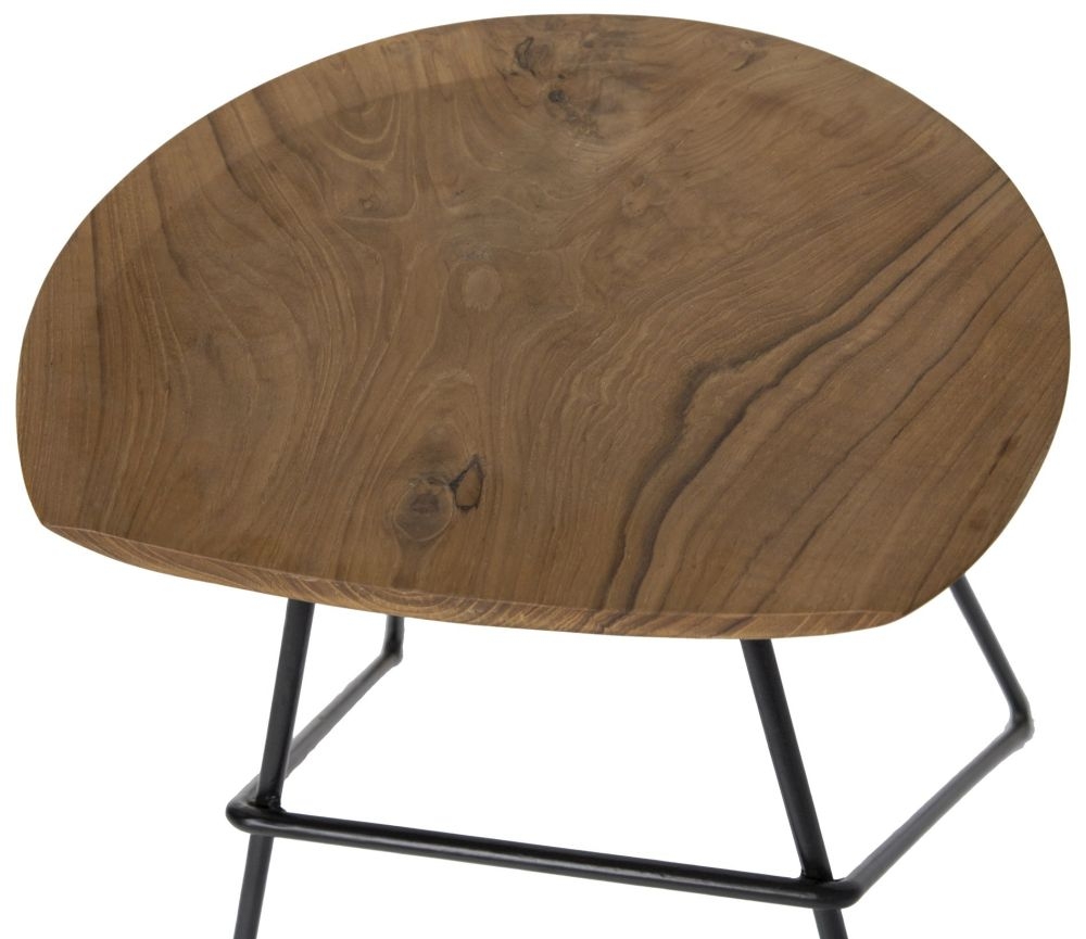 Product photograph of Bibisa Chunky Teak Outdoor Stool - Set Of 2 from Choice Furniture Superstore.