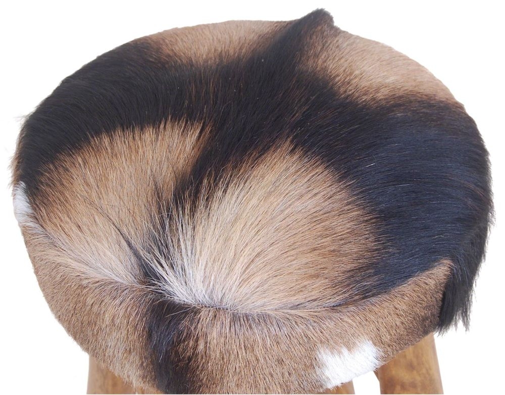 Product photograph of Frankfort Goat Skin Tall Kitchen Stool from Choice Furniture Superstore.
