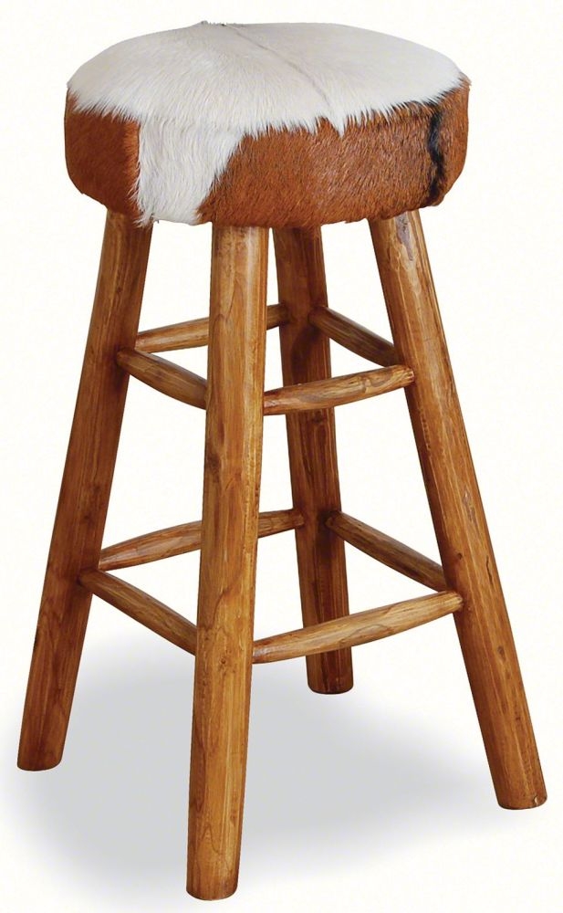 Product photograph of Frankfort Goat Skin Tall Kitchen Stool from Choice Furniture Superstore.