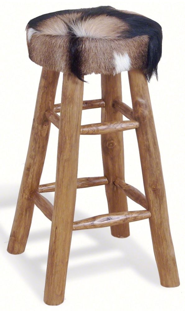 Product photograph of Frankfort Goat Skin Tall Kitchen Stool from Choice Furniture Superstore.