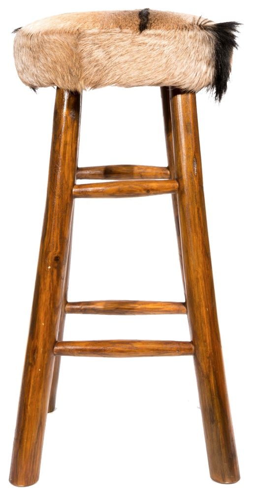 Product photograph of Frankfort Goat Skin Tall Kitchen Stool from Choice Furniture Superstore.