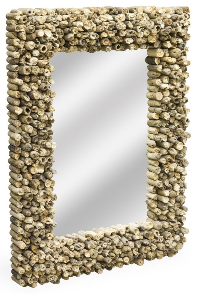 Product photograph of Driftwood Edges Wall Mirror - 65cm X 80cm from Choice Furniture Superstore.