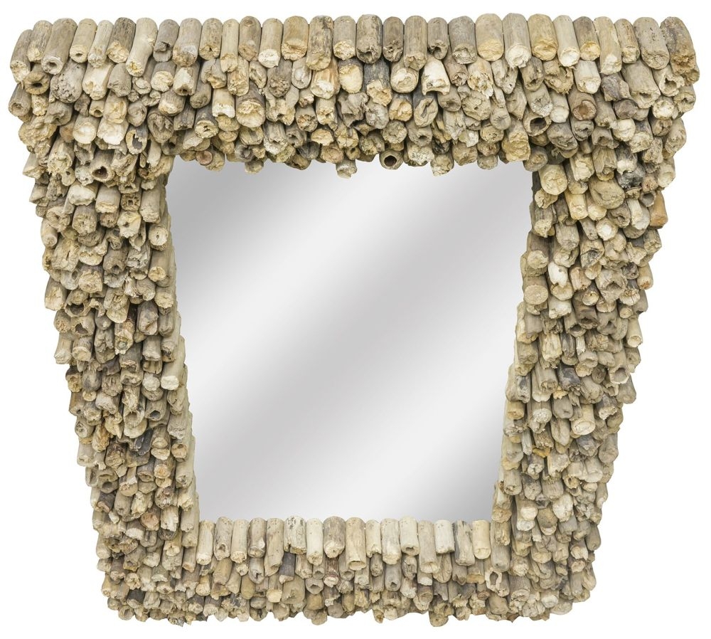 Product photograph of Driftwood Edges Wall Mirror - 65cm X 80cm from Choice Furniture Superstore.