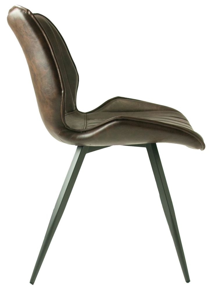 Product photograph of Set Of 2 Norwich Chestnut Vintage Leather Dining Chair from Choice Furniture Superstore.