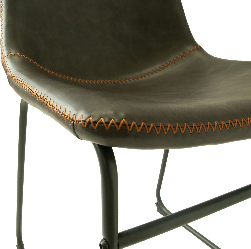 Product photograph of Cooper Grey Vegan Leather Dining Chair Sold In Pairs from Choice Furniture Superstore.