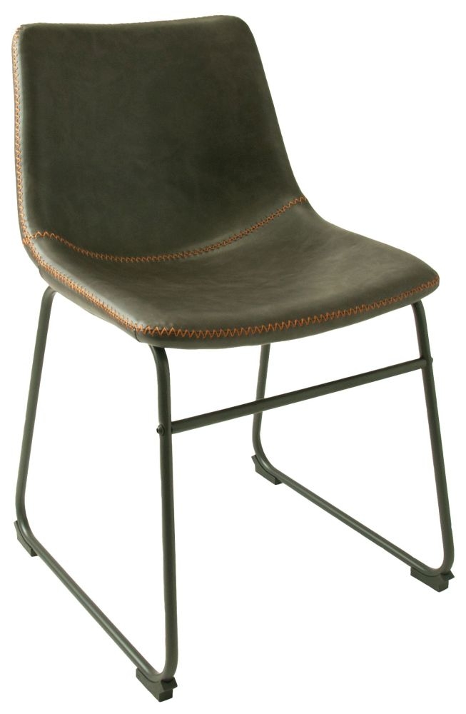 Product photograph of Cooper Grey Vegan Leather Dining Chair Sold In Pairs from Choice Furniture Superstore.