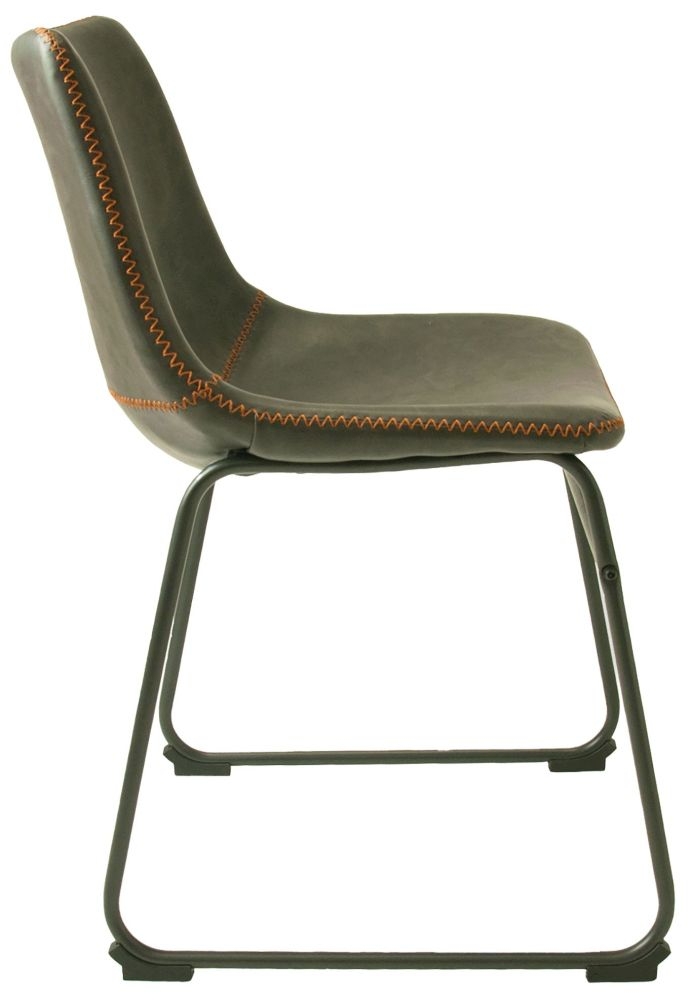 Product photograph of Cooper Grey Vegan Leather Dining Chair Sold In Pairs from Choice Furniture Superstore.