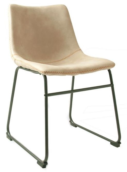 Product photograph of Cooper Oyster Natural Moleskin Dining Chair Sold In Pairs from Choice Furniture Superstore.