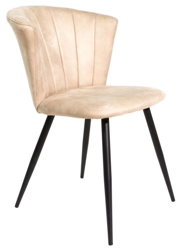 Product photograph of Shelby Oyster Natural Moleskin Dining Chair Sold In Pairs from Choice Furniture Superstore.