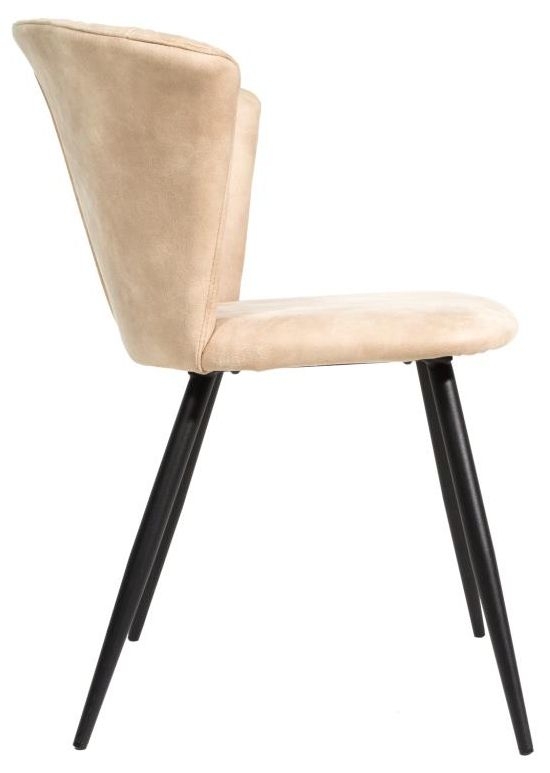 Product photograph of Shelby Oyster Natural Moleskin Dining Chair Sold In Pairs from Choice Furniture Superstore.