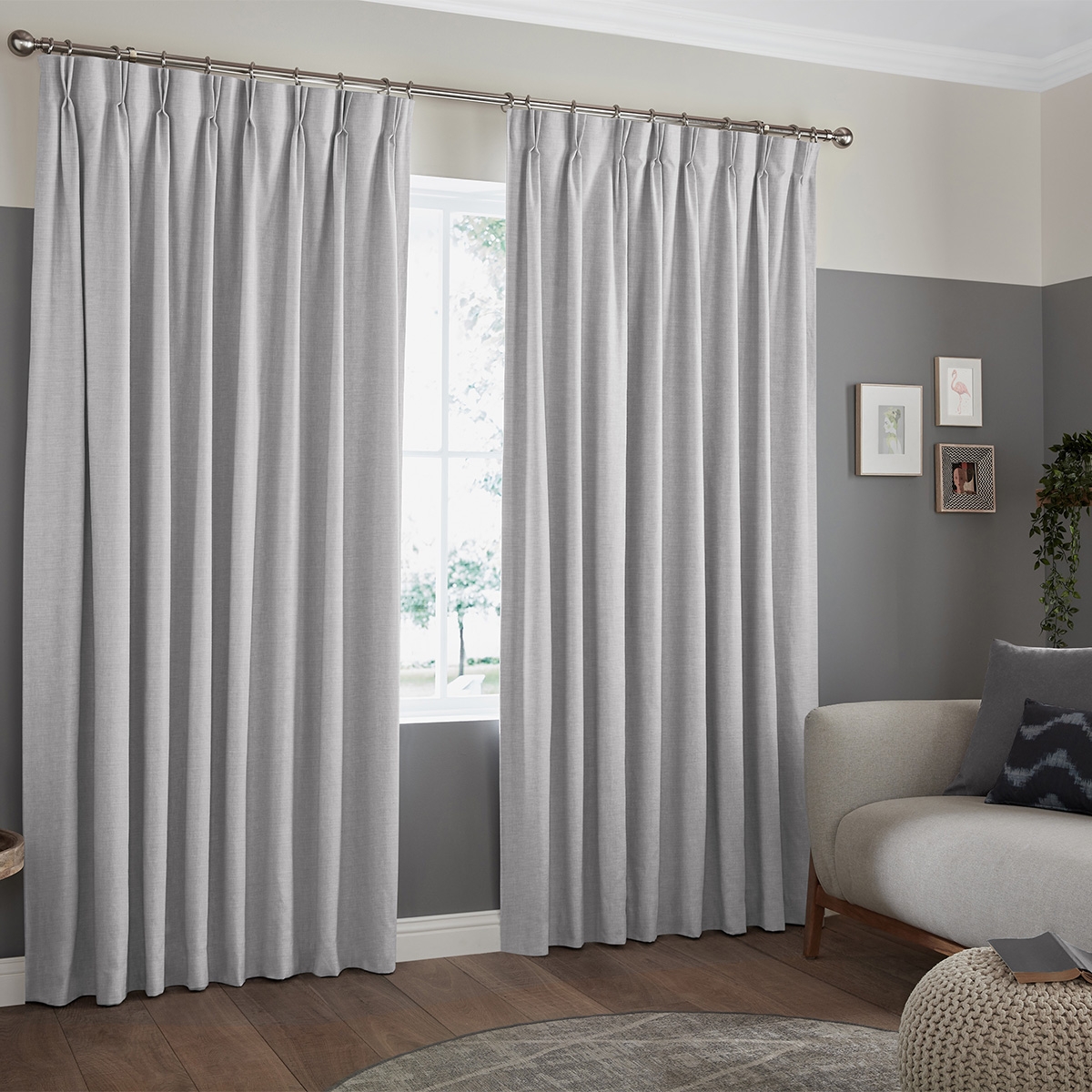 Product photograph of Tyson Silver Curtain from Choice Furniture Superstore.