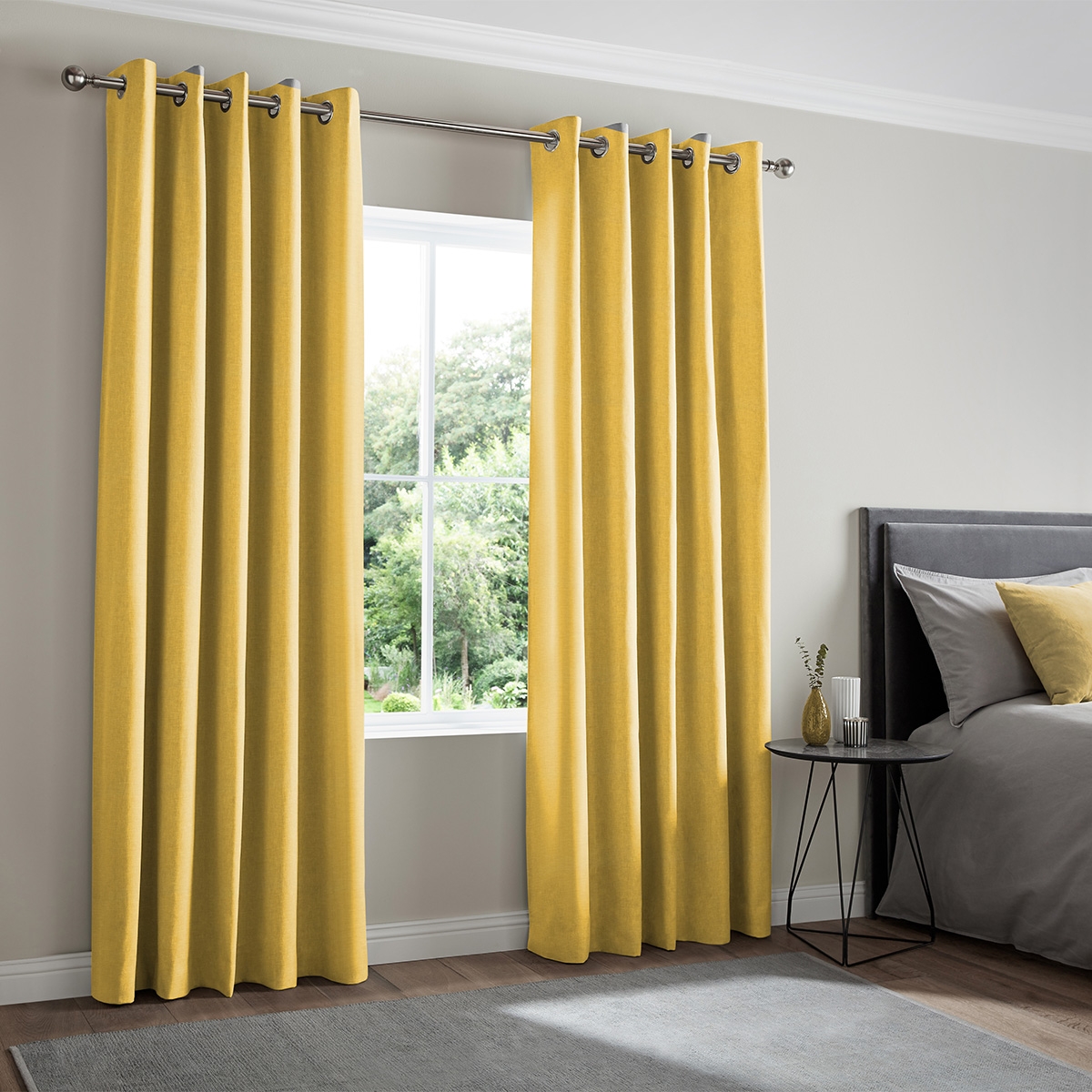 Product photograph of Jenson Buttercup Curtain from Choice Furniture Superstore.