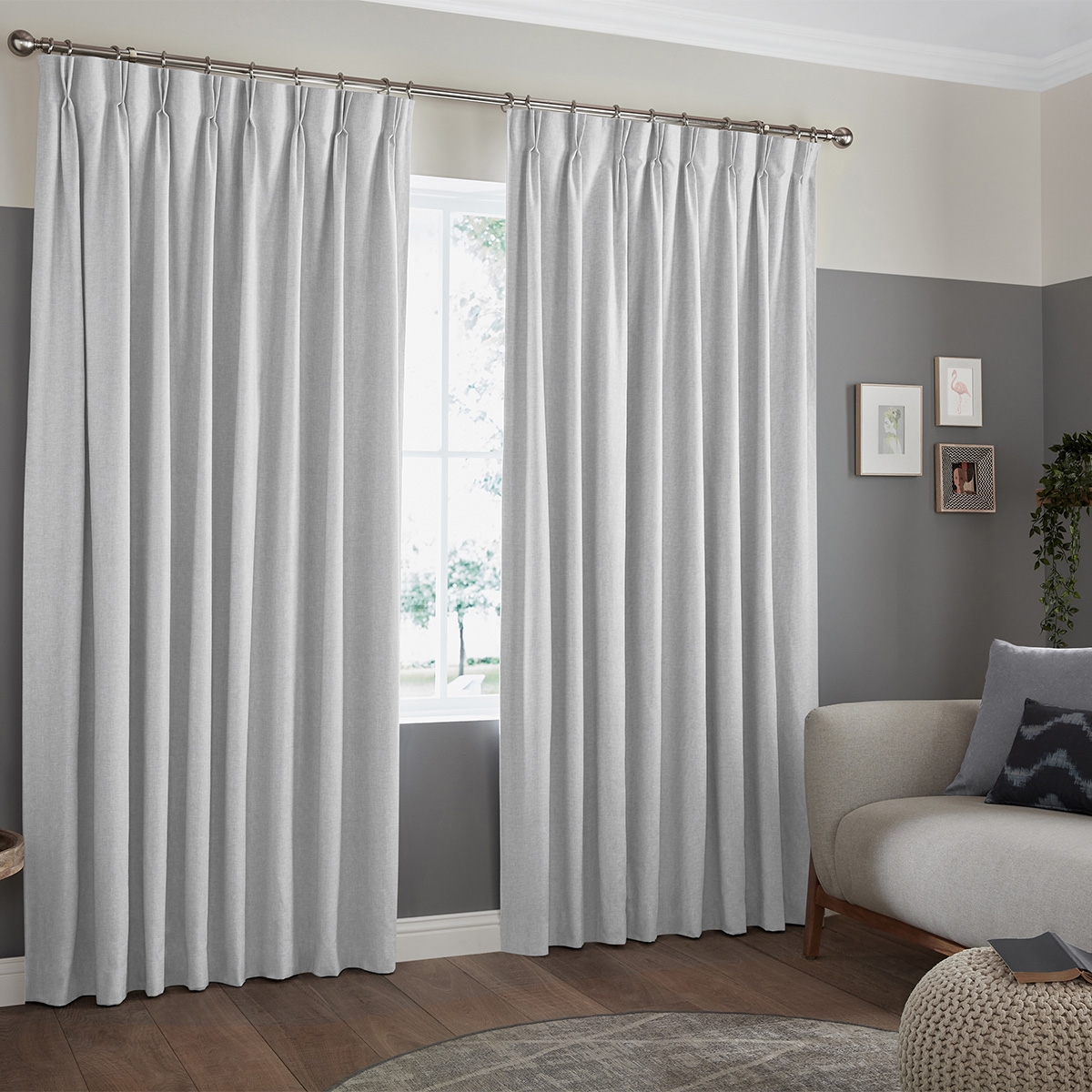 Product photograph of Jenson Silver Curtain from Choice Furniture Superstore.