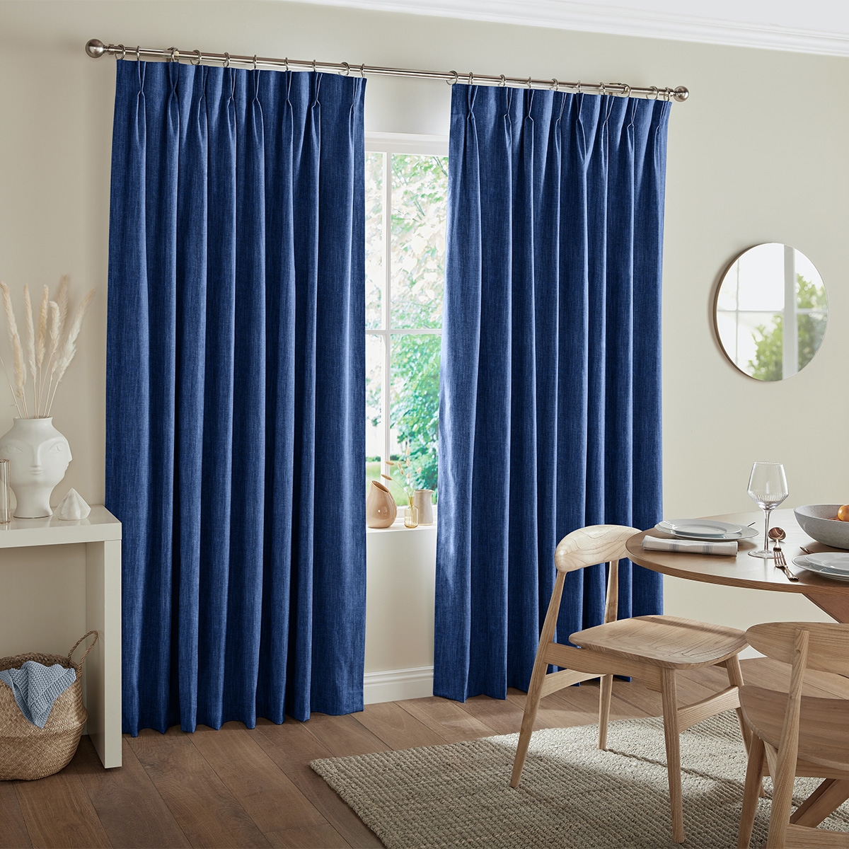 Product photograph of Foden Indigo Curtain from Choice Furniture Superstore.