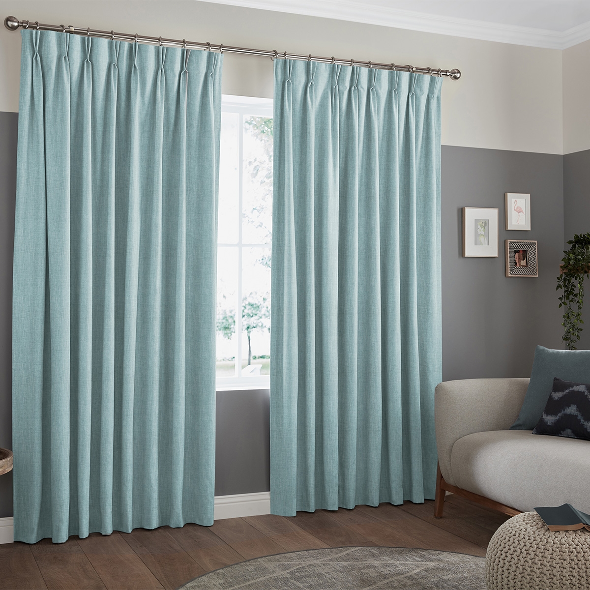 Product photograph of Foden Sage Curtain from Choice Furniture Superstore.