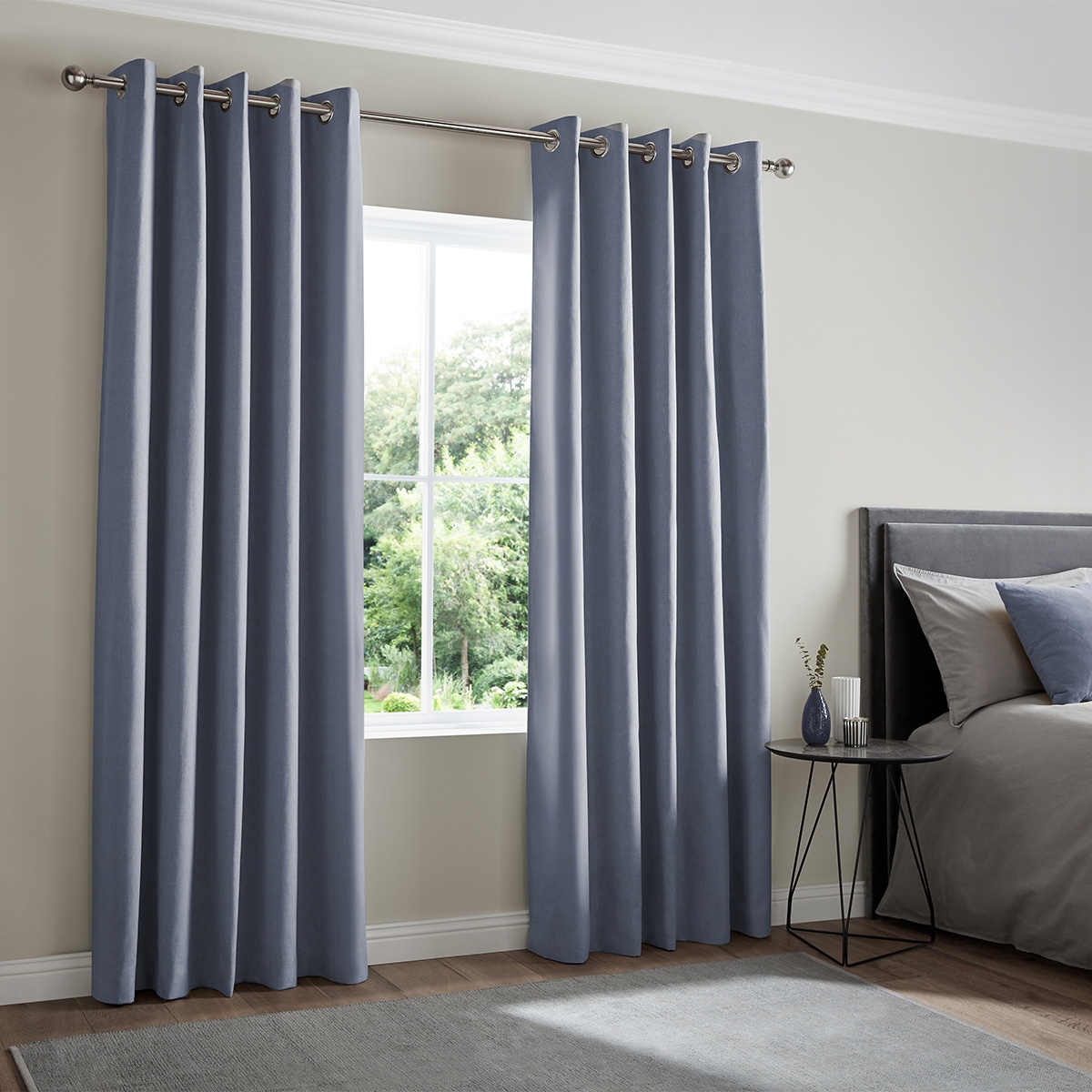 Product photograph of Mina Denim Curtain from Choice Furniture Superstore.