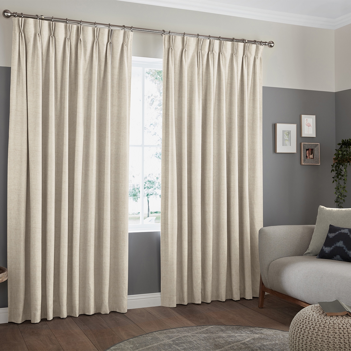 Product photograph of Defoe Cream Curtain from Choice Furniture Superstore.