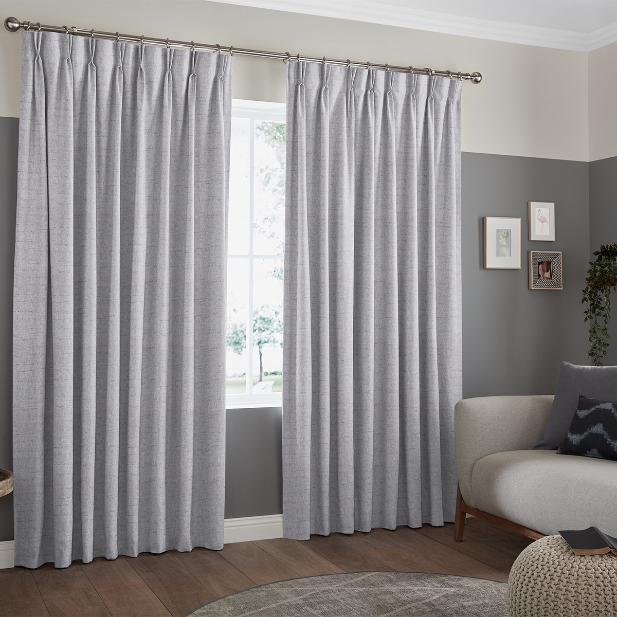 Product photograph of Defoe Heather Curtain from Choice Furniture Superstore.