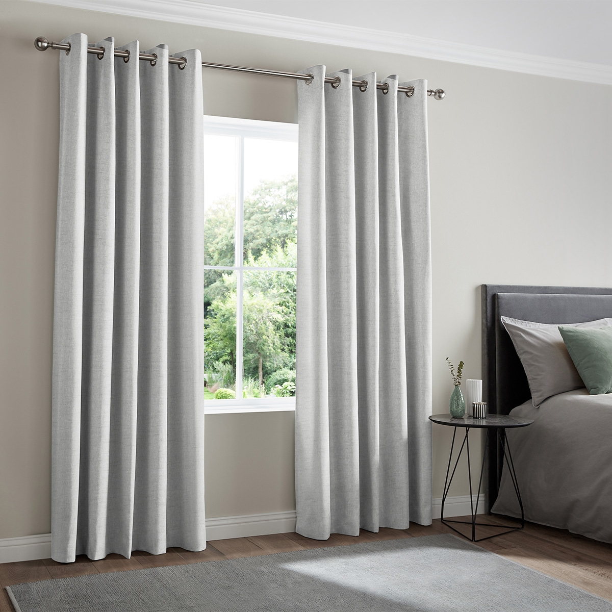 Product photograph of Defoe Taupe Curtain from Choice Furniture Superstore.