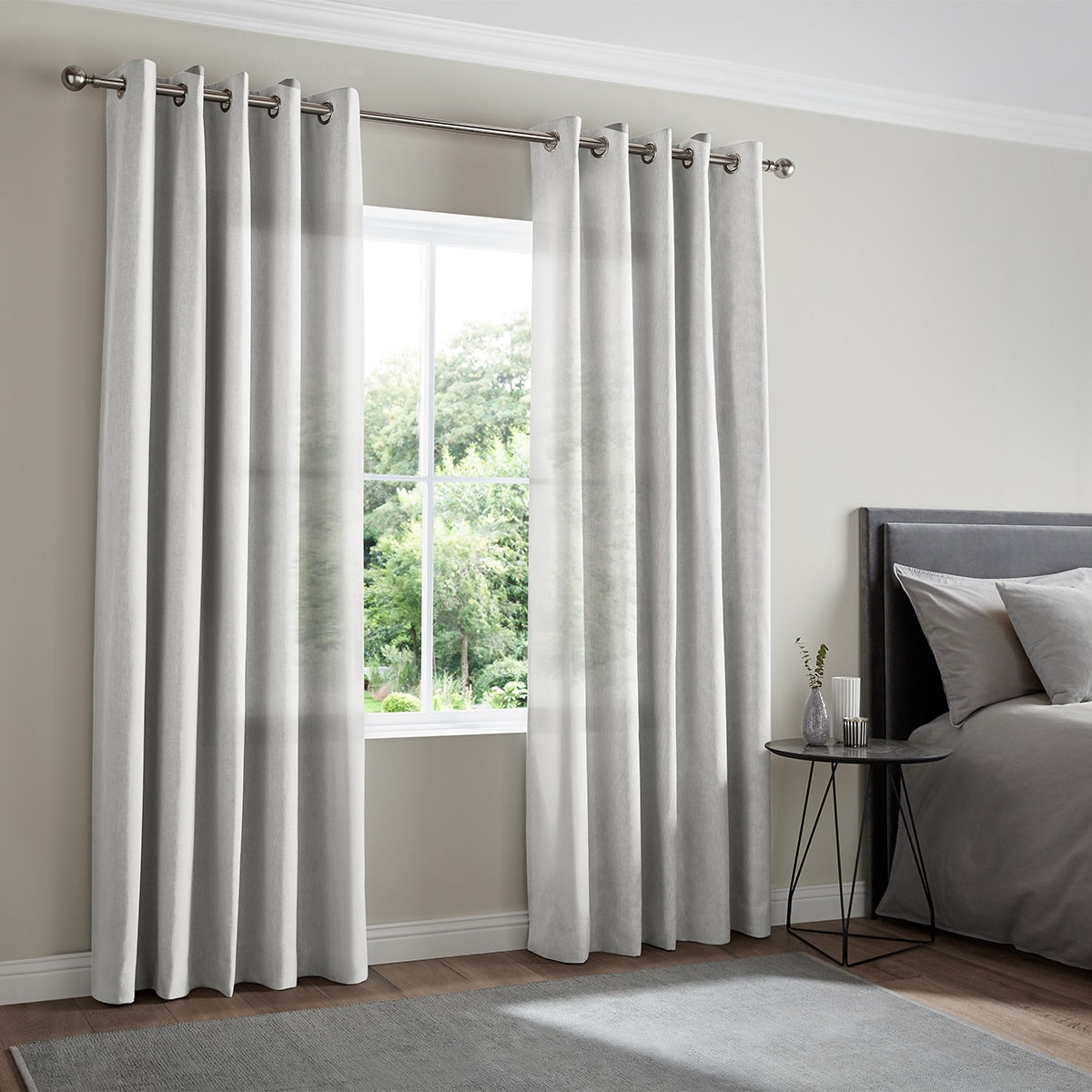 Product photograph of Shilton Silver Curtain from Choice Furniture Superstore.