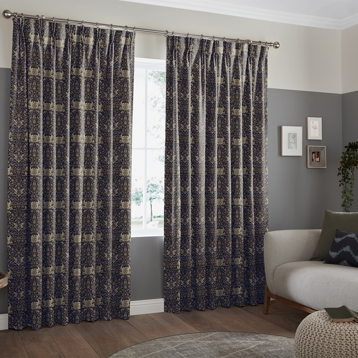 Product photograph of Tosun Plum Curtain from Choice Furniture Superstore.