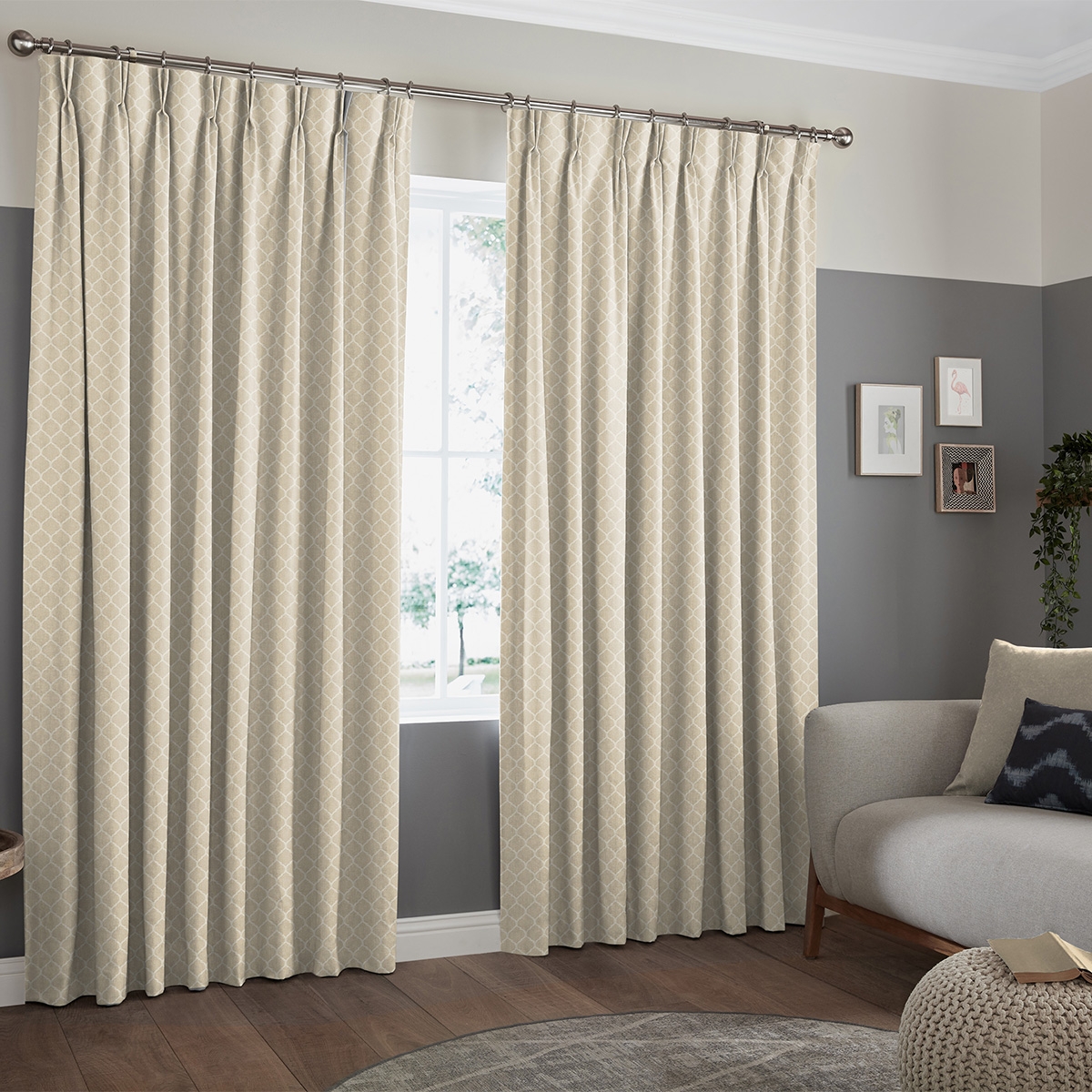 Product photograph of Solomon Champagne Curtain from Choice Furniture Superstore.