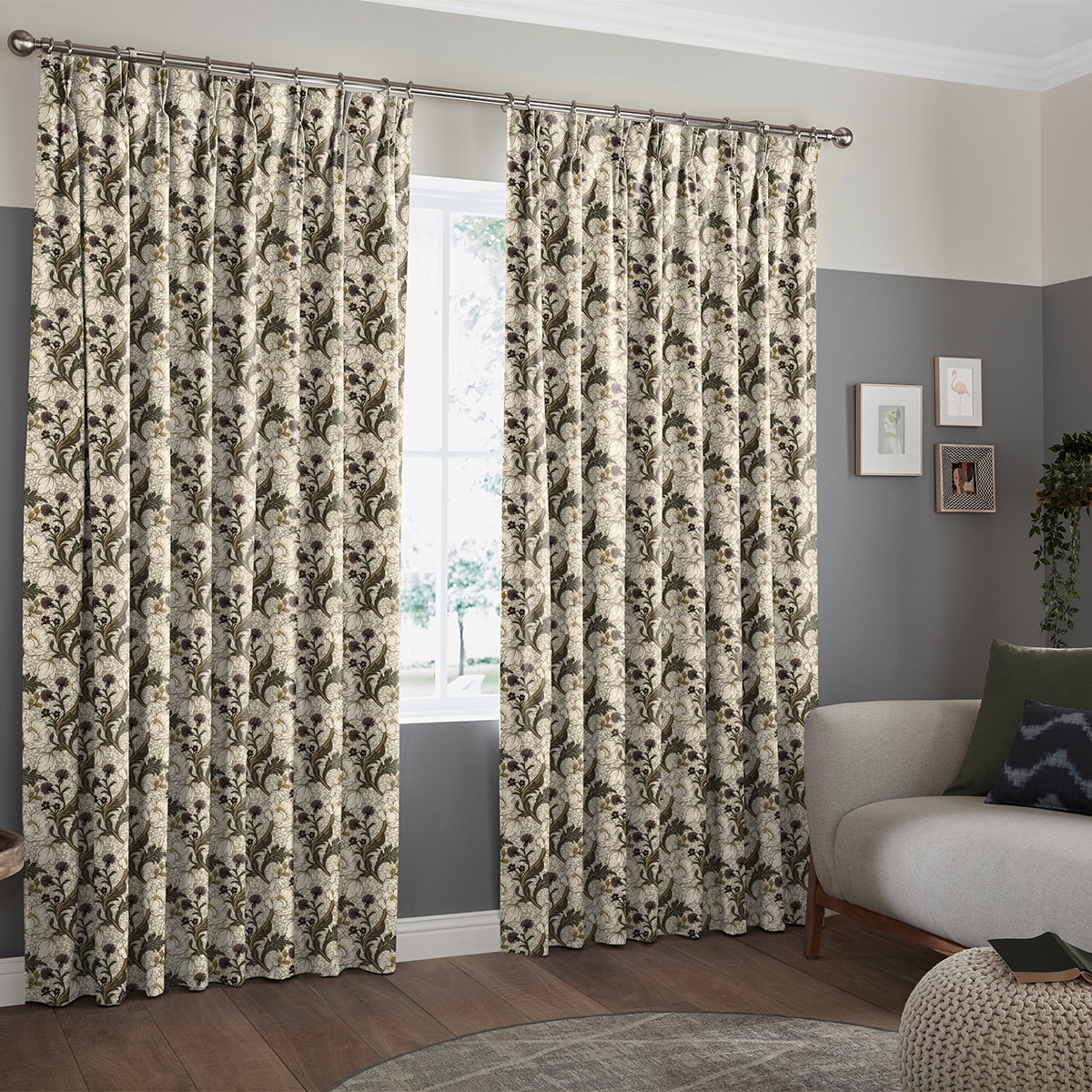 Product photograph of Zouma Plum Curtain from Choice Furniture Superstore.