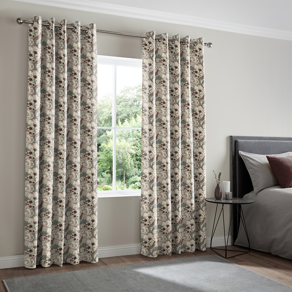 Product photograph of Zouma Claret Curtain from Choice Furniture Superstore.