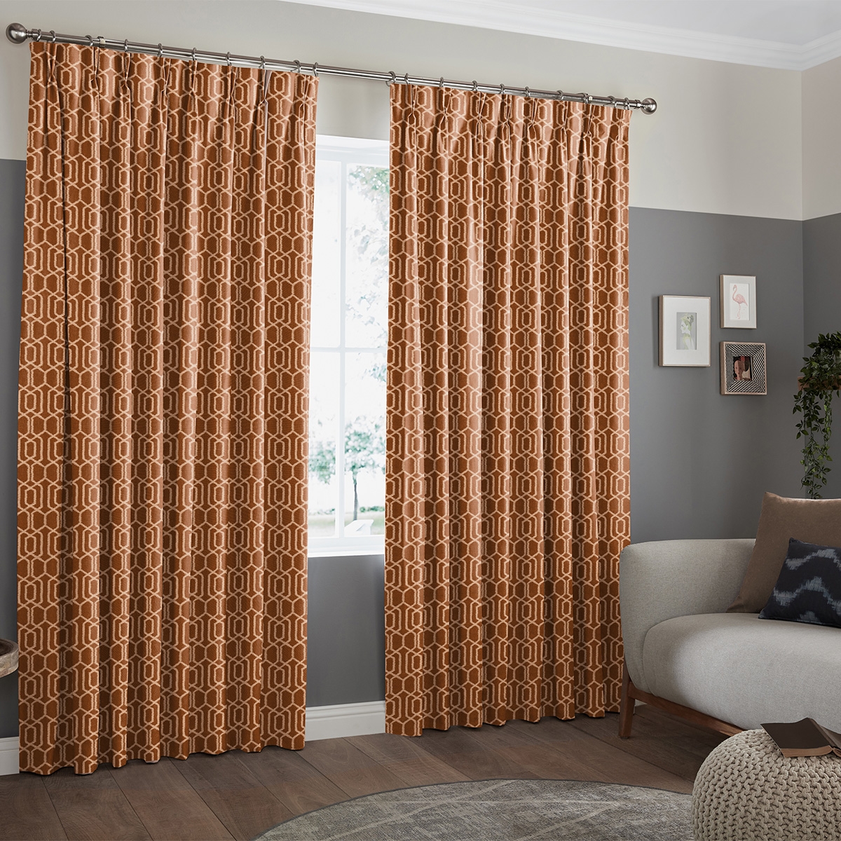 Product photograph of Robben Terracotta Curtain from Choice Furniture Superstore.