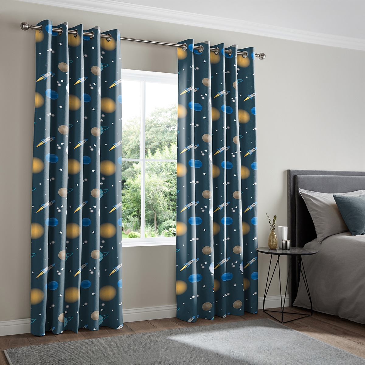 Product photograph of Into Space Multi Curtain from Choice Furniture Superstore.