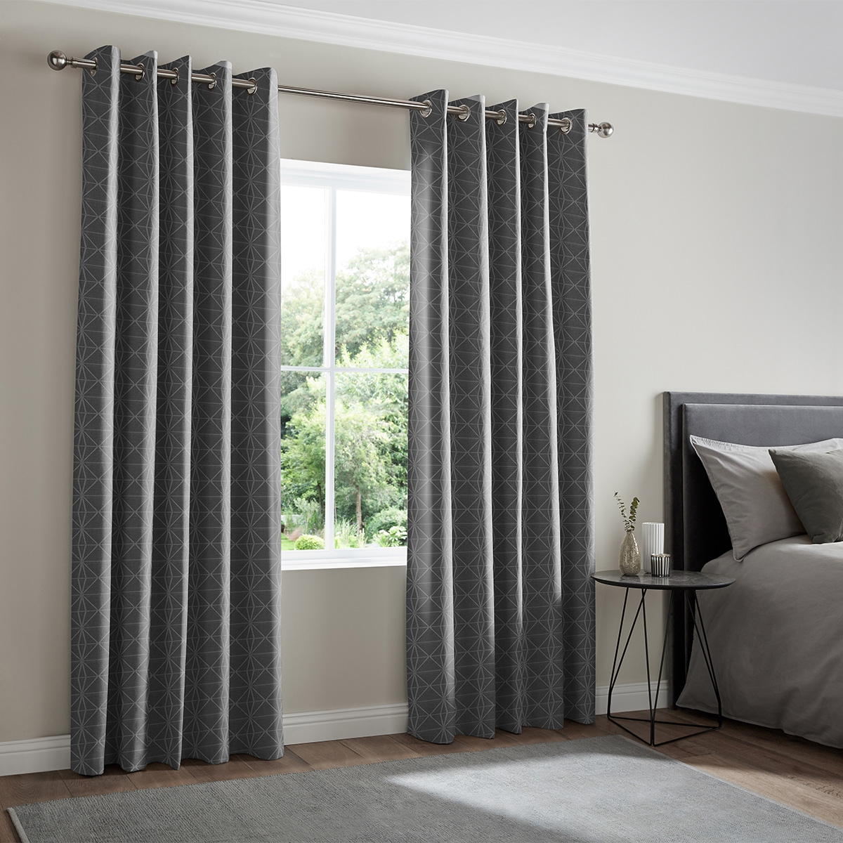 Product photograph of Gosling Graphite Curtain from Choice Furniture Superstore.