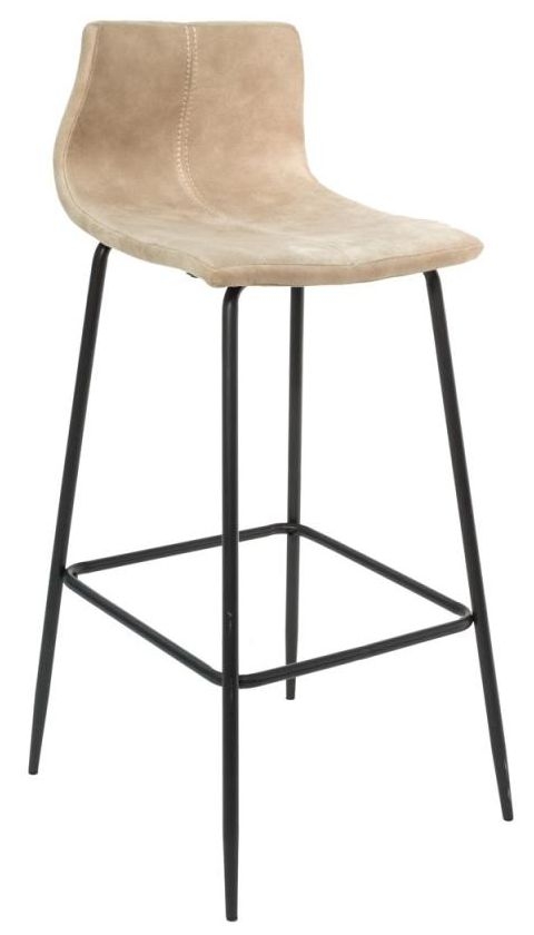 Product photograph of Barracuda Oyster Natural Moleskin Barstool Sold In Pairs from Choice Furniture Superstore.