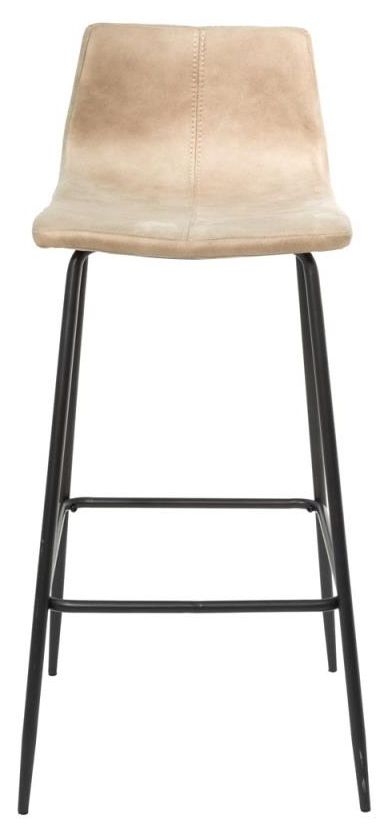 Product photograph of Barracuda Oyster Natural Moleskin Barstool Sold In Pairs from Choice Furniture Superstore.