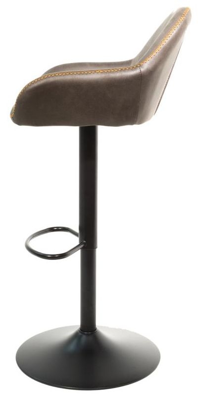 Product photograph of Chevy Mussel Grey Moleskin Gas Lift Barstool Sold In Pairs from Choice Furniture Superstore.