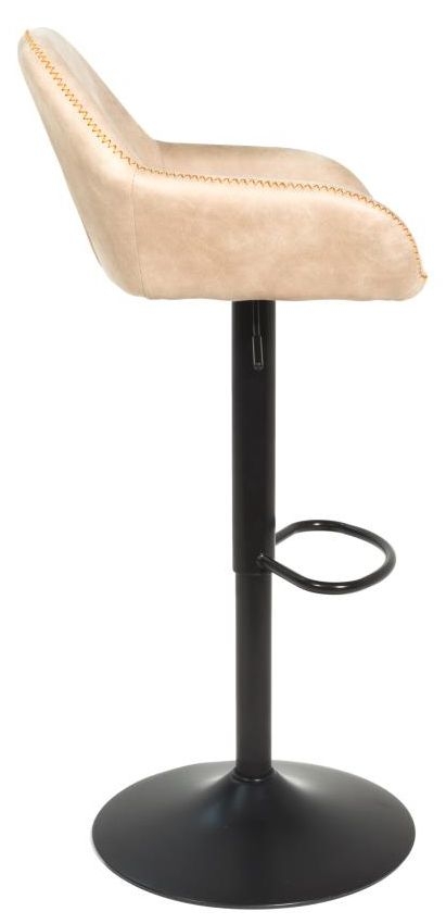 Product photograph of Chevy Oyster Natural Moleskin Gas Lift Barstool Sold In Pairs from Choice Furniture Superstore.