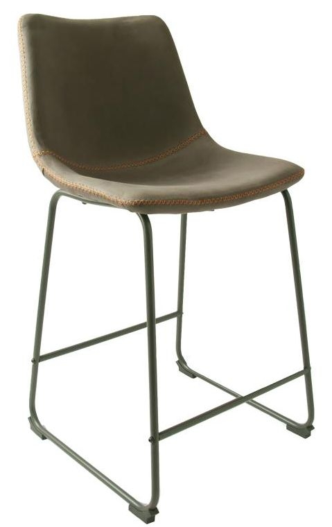 Product photograph of Cooper Mussel Grey Moleskin Counter Stool Sold In Pairs from Choice Furniture Superstore.