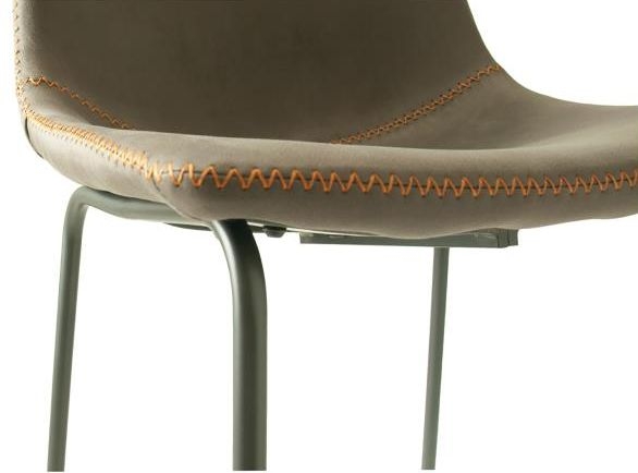 Product photograph of Cooper Mussel Grey Moleskin Barstool Sold In Pairs from Choice Furniture Superstore.