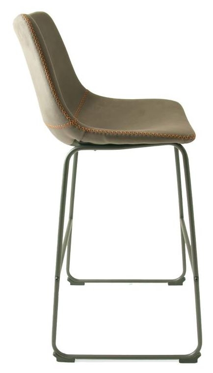 Product photograph of Cooper Mussel Grey Moleskin Barstool Sold In Pairs from Choice Furniture Superstore.