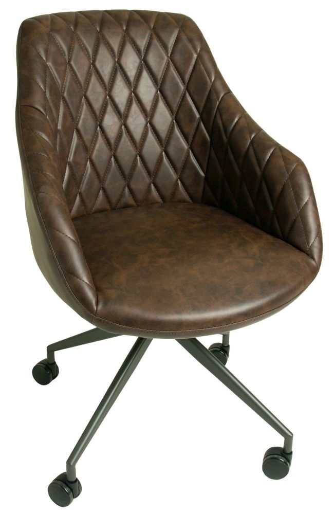 Product photograph of Focus Chestnut Vegan Leather Office Chair from Choice Furniture Superstore.