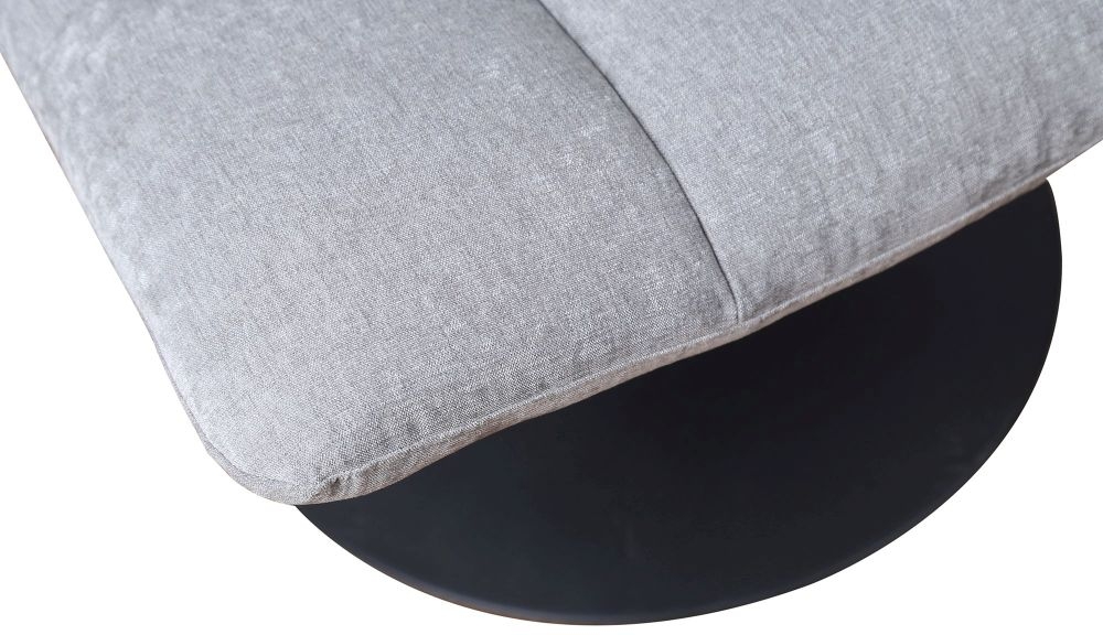 Product photograph of Mantis Chic Grey Chenille Fabric Swivel Chair from Choice Furniture Superstore.