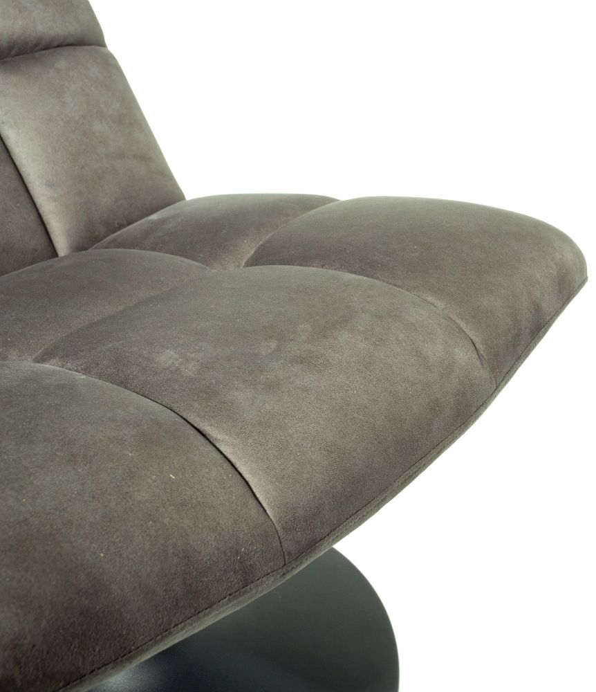 Product photograph of Mantis Chic Grey Mussel Moleskin Fabric Swivel Chair from Choice Furniture Superstore.