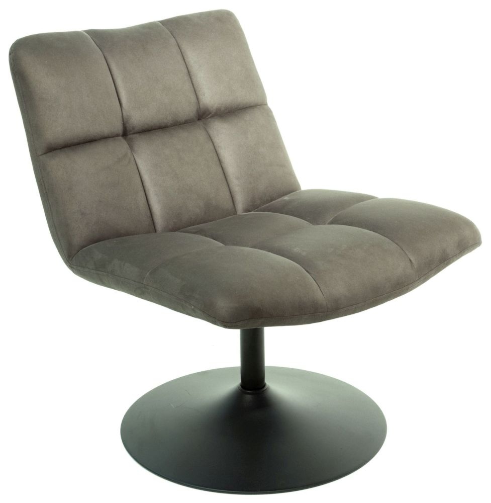 Product photograph of Mantis Chic Grey Mussel Moleskin Fabric Swivel Chair from Choice Furniture Superstore.