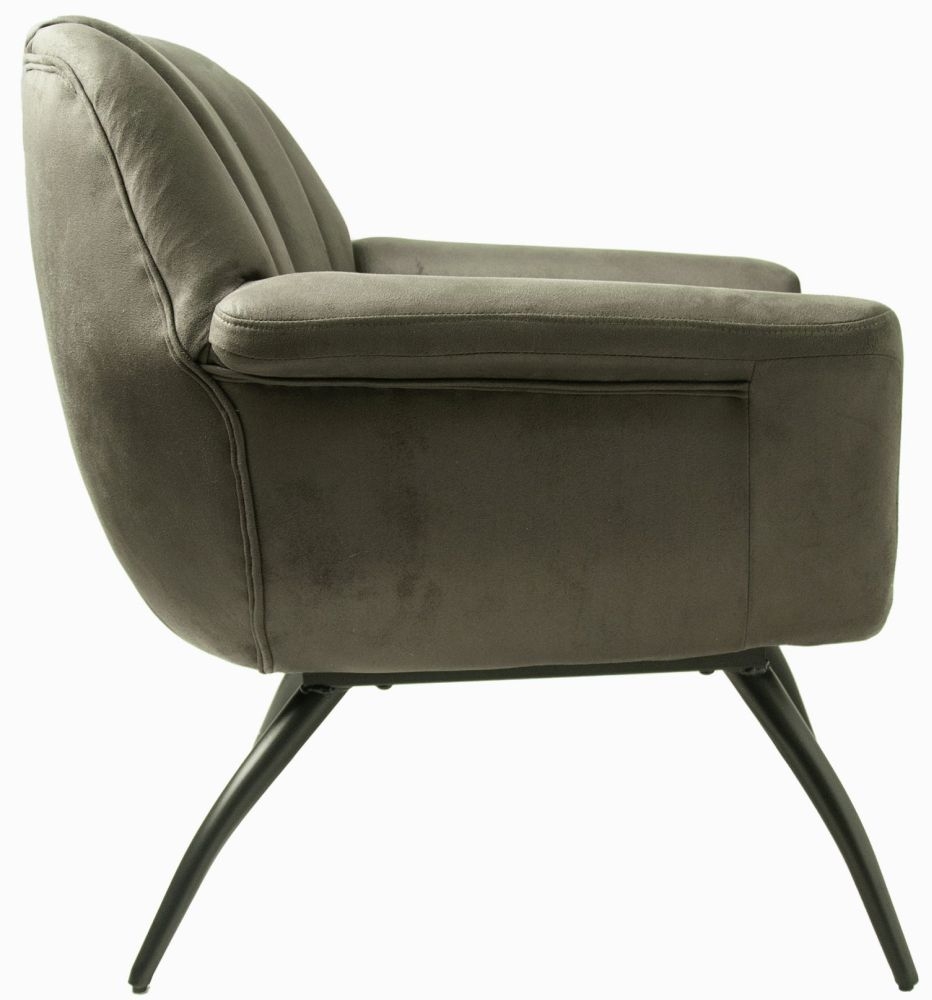 Product photograph of Shelby Grey Mussel Moleskin Fabric Cocktail Chair from Choice Furniture Superstore.