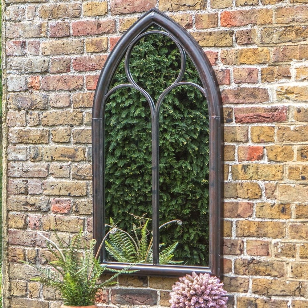 Product photograph of Morris Black And Brown Noir Outdoor Garden Mirror - W 61cm X D 4cm X H 112cm from Choice Furniture Superstore.