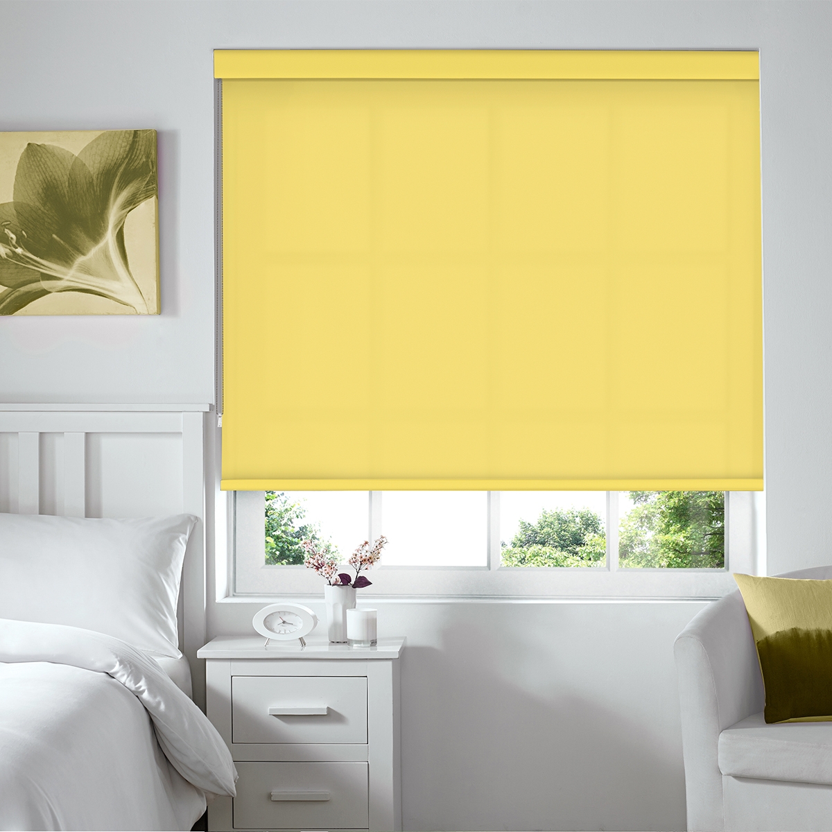 Product photograph of Alexa Canary Roller Blind from Choice Furniture Superstore.