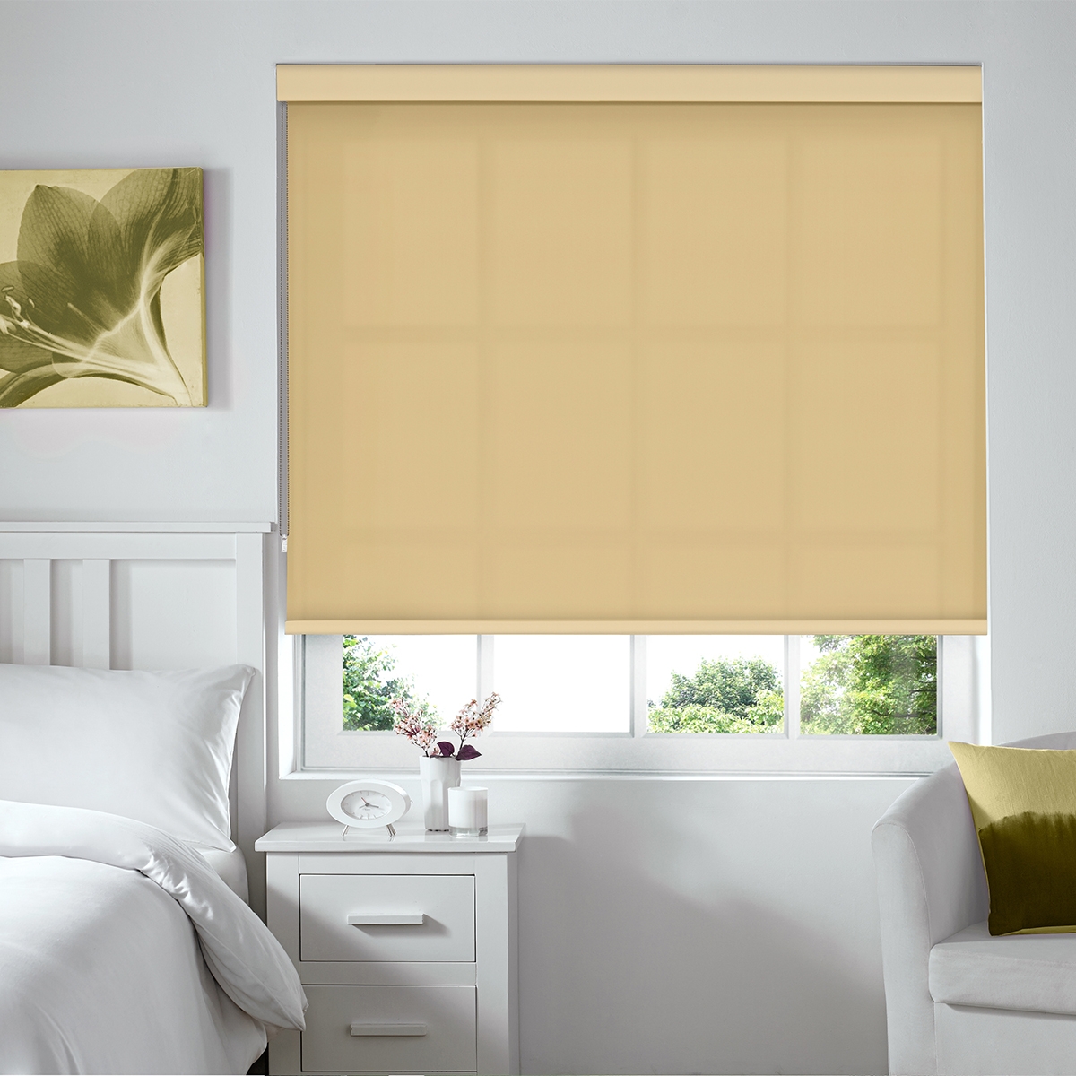 Product photograph of Alexa Butter Roller Blind from Choice Furniture Superstore.