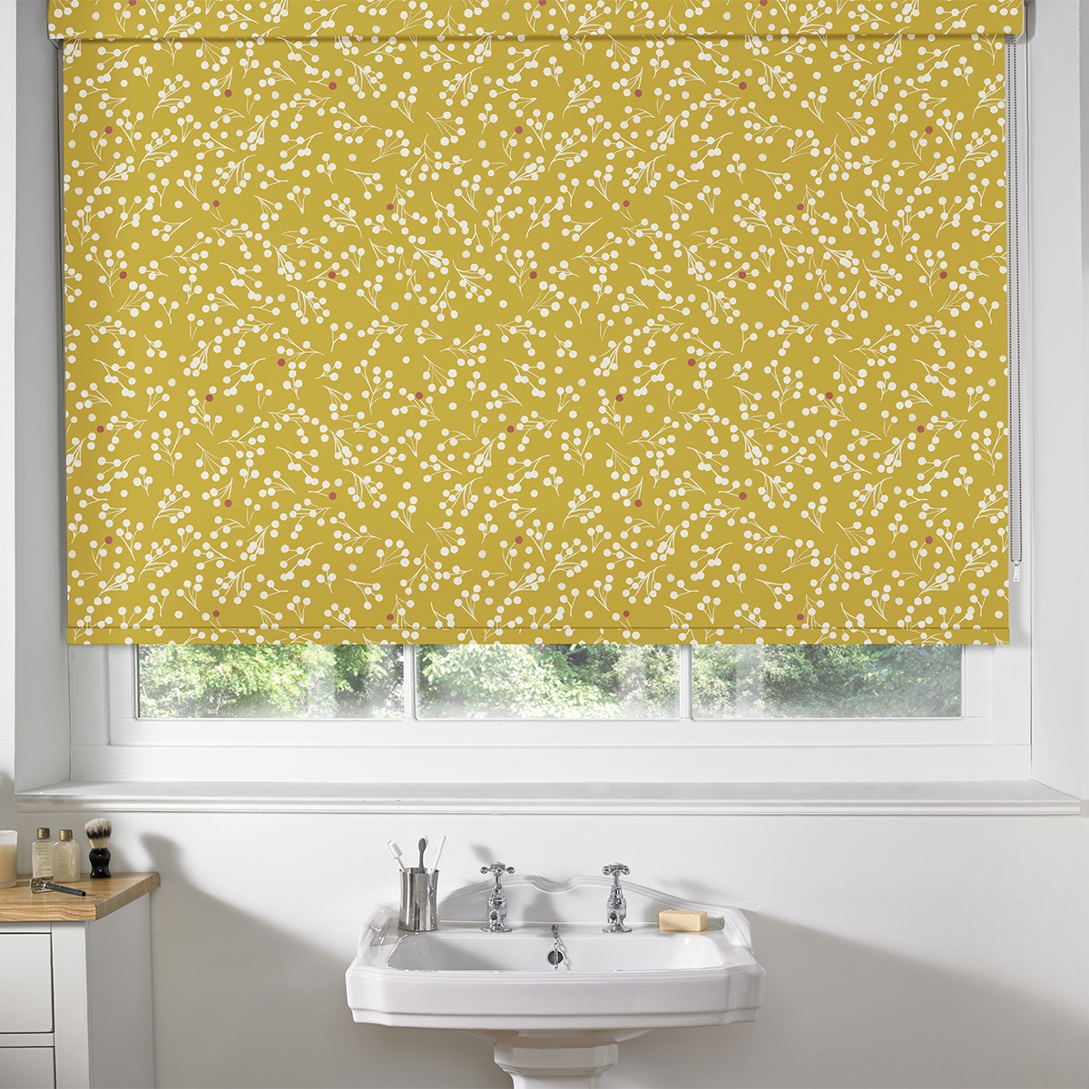 Product photograph of Belle Ochre Roller Blind from Choice Furniture Superstore.