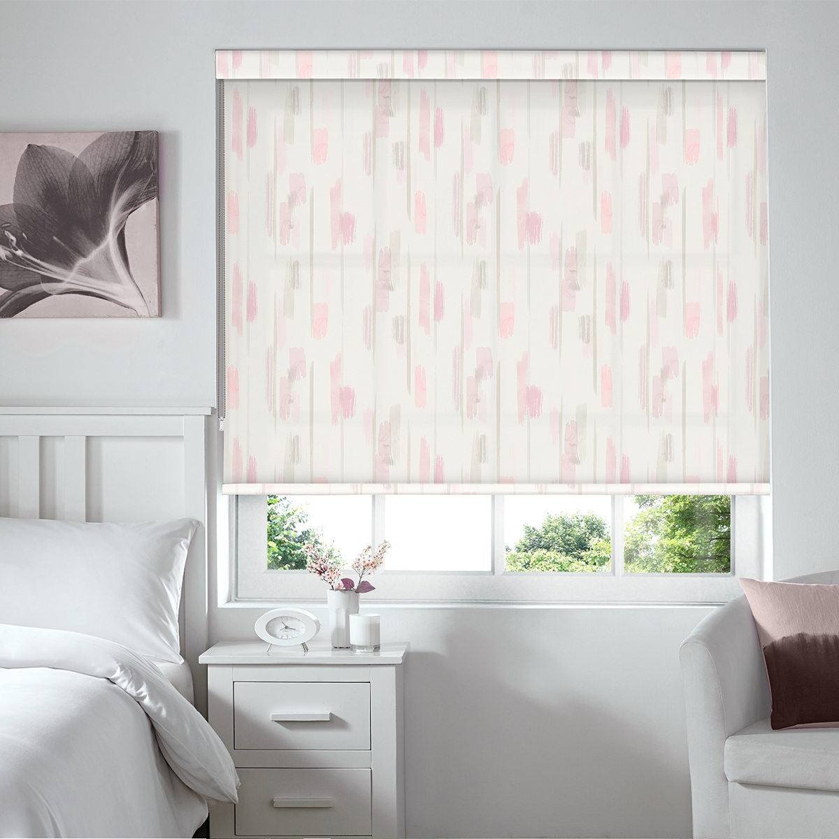 Product photograph of Imala Blush Roller Blind from Choice Furniture Superstore.